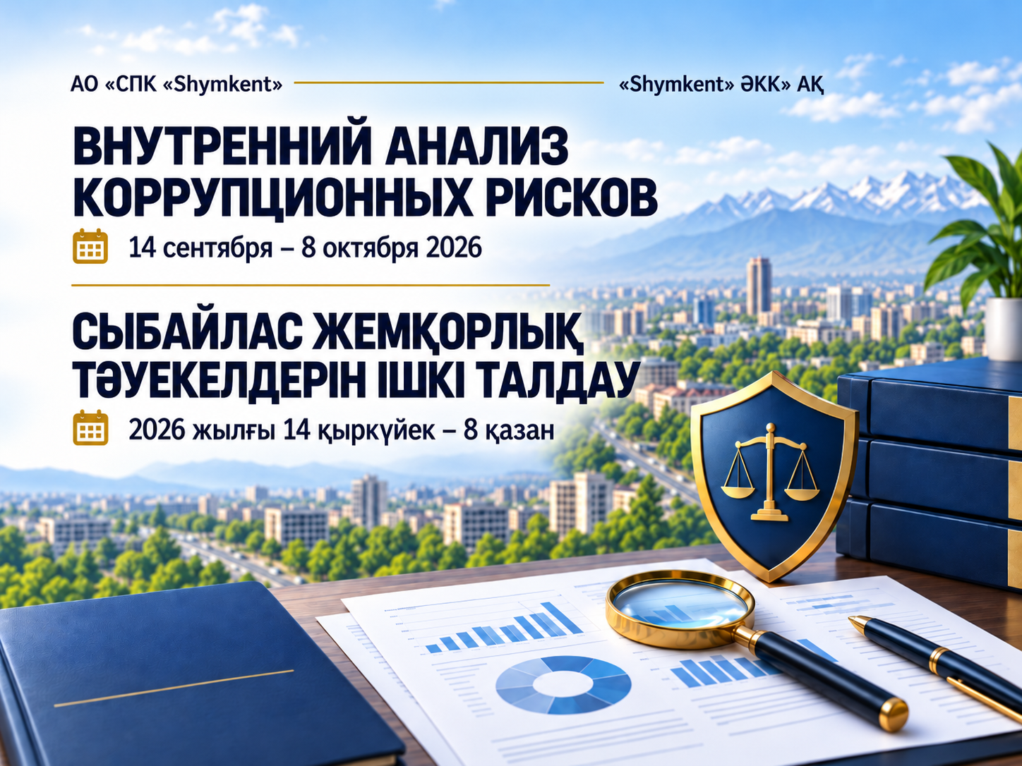 В АО «СПК «Shymkent» проведут внутренний анализ коррупционных рисков